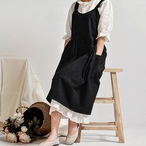 *모음전 북유럽풍 바리스타 공방 어린이집 데님 카페 공방 화방 네일샵 미용실 미술, 01_단추앞치마그레이