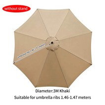 파라솔 받침대 그네와파라솔 파라솔각도기 파라솔바람막이 신호등파라솔 폴리 에스터 교체 커버 캐노피 태양 우산 유지 시원한 안뜰 가정용 야외 우산 방수 패브릭, 3m 카키 8본