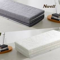 느웰 3단 접이식 순면 토퍼 매트리스 커버 5cm~7.5cm 슈퍼싱글, 3단_5cm, 슈퍼싱글(SS), 면커버A