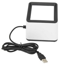 1D 휴대용 QR 바코드 스캐너 플랫폼 핸즈프리 USB 유선 센서 데스크톱 모바일 지불, 한개옵션0