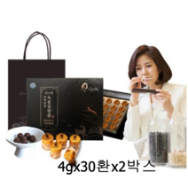 김소형 녹용 침향환 프리미엄 녹용환 분말 6년근홍삼 황금 차가버섯 인도네시아산 직장인 부모님 수험생 식약처 햇썹 인증 홍삼 선물세트, 4gx30환x2박스(60환)