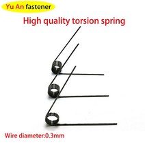 토션스프링 v- 0.3 와이어 직경 헤어핀 1801209060도 10pcs, 0.3mm, 3.5mm, 180도 6바퀴
