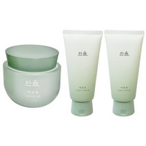 한율 어린쑥 수분진정크림 50ml + 클렌저 50ml x 2개, 150ml, 1세트