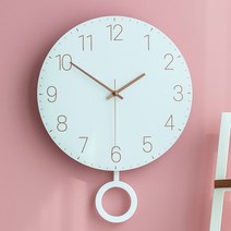 국산 플라이토 심볼 무소음 인테리어 추벽시계 거실 사무실 모던 디자인 벽걸이시계 30cm, 로즈골드-베어