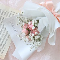 [제이메이드]안개속 자나장미 생화꽃다발+롱스트라이프화병+선물박스