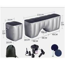 풍선 자동차 여행 침대 갭 패드 에어 매트리스 뒷 자석 PVC 쿠션 캠핑 야외 내구성 자동 다시 좌석 액세서리, C with Pump