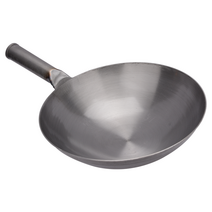 중식 주물팬 무쇠웍 중화팬 튀김웍 북경팬 무코팅 볶음팬 튀김팬 업소용 가정용 철팬 철웍, 40 +스푼+나무 손잡이