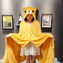 동물 캐릭터 후드담요 모자담요 무릎담요 망토