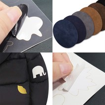 패딩 수선패치 의류 옷 테이프 찢어진 구멍 스티커형, 타원 열패치-18화이트(1장), 1개