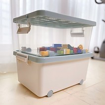민티아 블럭장난감정리함 듀플로블럭호환 대용량 리빙박스, 2개, 아이보리