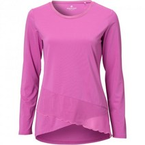 Bette & Court 여성 크로스오버 롱 슬리브 크루 골프 셔츠 골프웨어