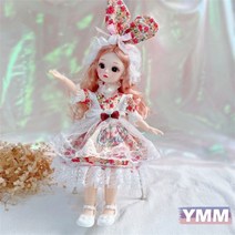 30cm 2D 애니메이션 인형 1/6 Bjd 만화 얼굴 옷 2 차 요소 인형 여아용 두 번째 공주 파란 눈, dolls and clothes, YMM