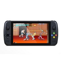 고전게임 레트로게임기 2021 새로운 PS7000 비디오 게임 콘솔 7 인치 쿼드 코어 HD LCD 화면 4000 게임 레트로 게임 콘솔 휴대용 핸드 헬드 게임 가정용오락기, 32G 블랙