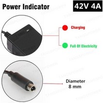 전동스쿠터 전기 자전거 스쿠터 킥보드 바이크 36V 4A 리튬 배터리 충전기 42V 샤오미 M365 프로 빠른 충전, DC 8 mm+AU