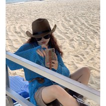 윈난 여행 후드 웨스턴 데님 밀짚모자 여성 아웃도어 등산모자, 기본