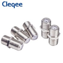 Cleqee 10PCS F 형 커플러 암-암 어댑터 RG6 또는 RG59 SMA RF F K/K 잭 동축 동축 커넥터, 01 5pcs