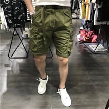 여름 새로운 아메리칸 스타일 멀티 포켓 느슨한 작업복 남성용 반바지 모든 경기 캐주얼 5 점 바지 조수
