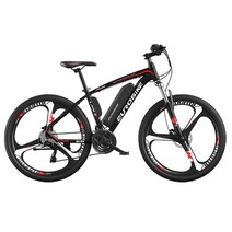 전기자전거 접이식 21 가변 속도 전기 자전거 26 인치 전기 자전거 알루미늄 합금 산악 ebike 슈퍼 라이트, 03 black red 3D, 02 10ah battery