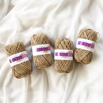 미소 50g / 삼베 면혼방 여름 소품 실 Miso ABACA 라탄 마, 715 브라운