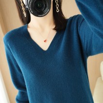 잇치치 여성 브이넥 소프트 루즈핏 긴팔 니트 4color GH029