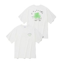 COVERNAT 두들 클로버 티셔츠 화이트