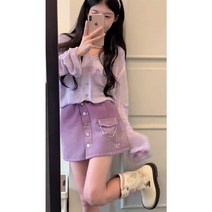 골지니트 리정 하니 김유연 옷 니트 투피스 사복 로제 윈터 지락실 다니엘 미미 볼레로 해린