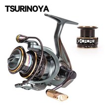 TSURINOYA-스피닝 낚시 릴 재규어 2000 3000 2 스풀 185G 최대 드래그 6KG 카본 드랙 잉어 바닷물 릴베이스 파이크 휠, 옵션 번호 (01) - 10, 2000의 시리즈, 10+2000의 시리즈