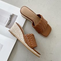 MO.82-16 (2color) 스퀘어토 에스파드류 매듭 웨지 슬리퍼(7cm)