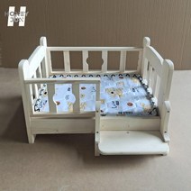 펫가구 강아지쇼파 베드 강아지 고양이 원목침대 쇼파, 침대 가비니 매트, M-중형 68*48cm 5Kg 권장