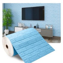 천 원단 포름알데히드 없는 환경 보호 벽 DIY 3D 방수 자체 접착 TV 벽용, 7.light blue - 70cmx1m