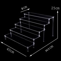 피규어케이스 피규어진열장 아크릴진열장 아크릴 디스플레이 스탠드 랙 선반 도자기 스토리지 인형 점토 입상 투명 사다리 사용자 정의 가능, [22] 5-40x8cm