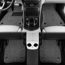 BMW 5시리즈(F10) 오토핏 9D 가죽 입체 코일 카매트, 블랙+그레이, BMW 5시리즈(F10) / 2010~2016