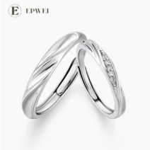 EPWEI 14K 커플링 결혼기념일 선물 대학생 애끼 예물 은반지 오픈링