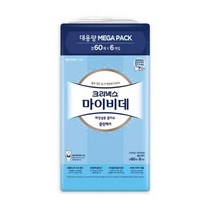 마이비데 화장실용 물티슈 캡형, 60매, 6팩