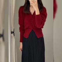 레드 포인트 여성 브이넥 가디건