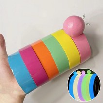 유니커블 컬러 테이프 끈적 볼 끈끈이 공 만들기 찐득이 말랑이 주물럭 팝잇 뽁뽁이 피젯 토이 스트레스해소 장난감, 야광 WC488-1