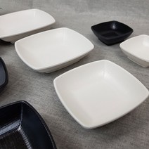 매트 깊은 사각 찬기 G-0151 블랙 1호 BB 멜라민 앞접시 반찬그릇, 04-4) 매트깊은사각찬기G-0154블랙 4