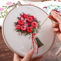 DIY 프랑스자수 패키지, 웨딩부케, 1개