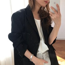 여성 루즈핏 투버튼 오버핏 아우터 봄 가을 자켓 간절기 정장재킷 테일러드 블레이저