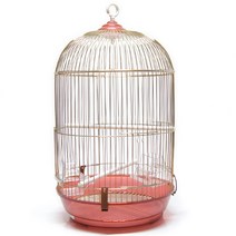 원형 골드 라운드 새장 카나리아 잉꼬 소형새 앵무새 305H, 1개