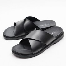 빅사이즈 남성 슬리퍼 고급스러운 크로스 스트랩 슬리퍼 발 볼 넓은 폭신한 슬리퍼 남자 남성용 실내화 슬리퍼 국내생산