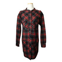[ISABEL MARANT] [중고 명품] 레드체크 울혼방 셔츠 원피스 5566 7314