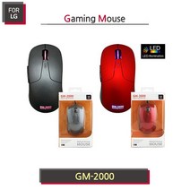 LG전자 LED 게이밍 유선마우스 GM-2000, 레드