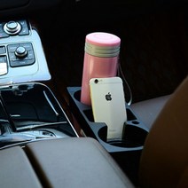 월드온 차량용 컵홀더 시트 조수석 음료 거치대, 블랙