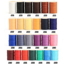 가죽공예 용품 부자재 diy 키드 도구 재료 스템프 세트 장비 0.55mm 재봉 라운드 왁스 실 폴리 에스테르 손 재봉 라인 작업 코드 25 색 사용 가능, 0.55mm a007