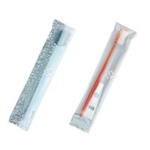 호텔용품 일회용품 업소용 팬션 모텔 1회용 일회용 칫솔 용품, 02_고급칫솔 치약포함 [색상랜덤]