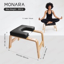 요가 거꾸리 의자 거꾸로 물구나무서기 전신운동 필라테스 스툴, 블랙