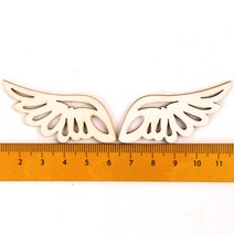 목공DIY 목공다이 나무공예나무 귀여운 날개 모양 예술 그림 스크랩북 장식 수제 홈 액세서리 DIY 57mm 12, 02 2
