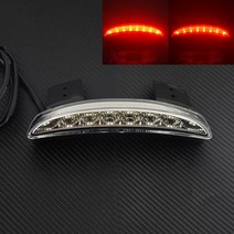 오토바이 led 다진 리어 펜더 브레이크 번호판 테일 라이트 running stop lamp light for harley sportster xl 883 1200 iron, 클리어 펜더 라이트