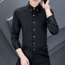 DFMEI 가을 겨울 남자 셔츠 긴팔 스트라이프 셔츠 코디 패션